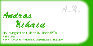 andras mihaiu business card